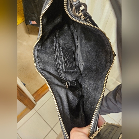 Coach limited edition black soho jacquard studded grommet hobo handbag purse - Picture 12 of 15